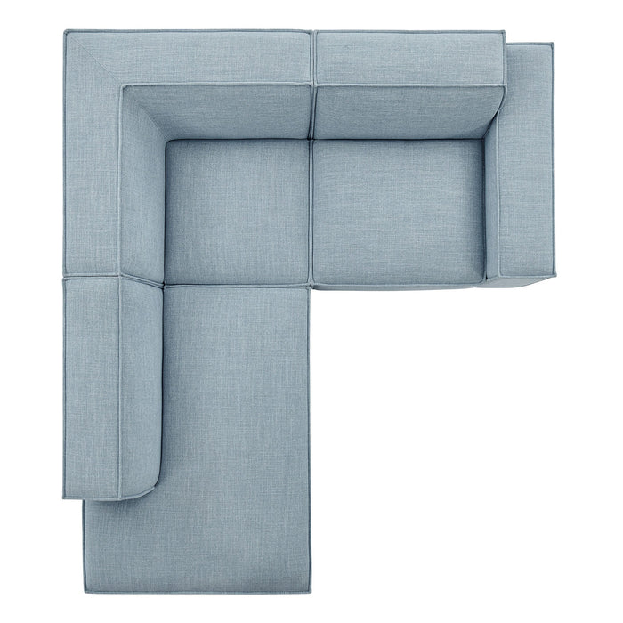 Restore 3-Piece Performance Fabric Upholstered Modular L-Shaped Sectional Sofa by Modway - view 22