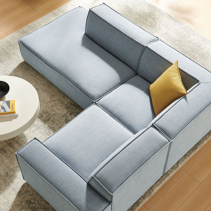 Restore 3-Piece Performance Fabric Upholstered Modular L-Shaped Sectional Sofa by Modway - view 19