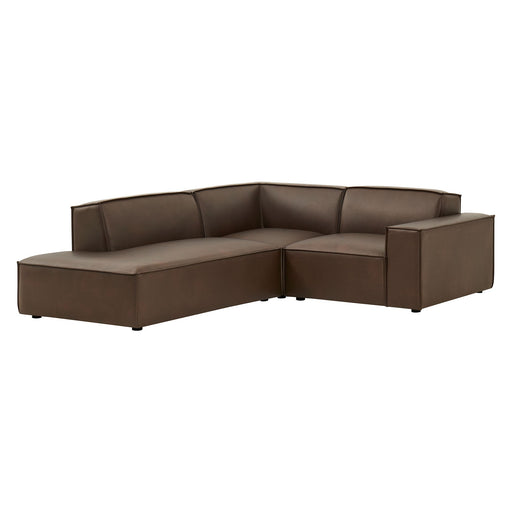 Restore 3-Piece Vegan Leather Modular L-Shaped Sectional Sofa by Modway - control panel detail