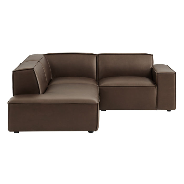 Restore 3-Piece Vegan Leather Modular L-Shaped Sectional Sofa by Modway - view 19