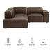 Restore 3-Piece Vegan Leather Modular L-Shaped Sectional Sofa by Modway - accessory view