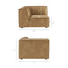 Restore 3-Piece Vegan Leather Modular L-Shaped Sectional Sofa by Modway - detail close-up