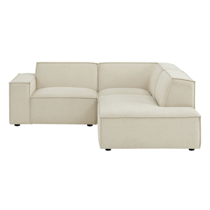 Restore 3-Piece Performance Fabric Upholstered Modular L-Shaped Sectional Sofa by Modway - top view