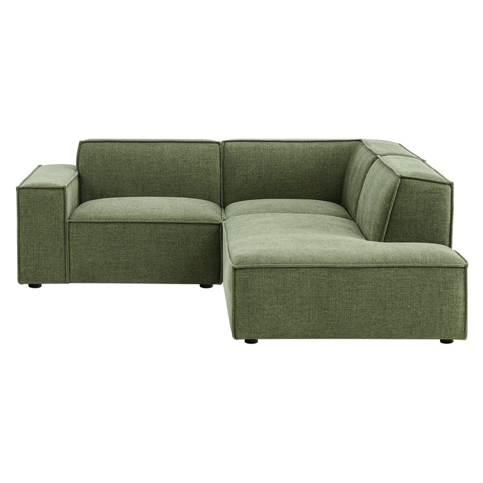 Restore 3-Piece Performance Fabric Upholstered Modular L-Shaped Sectional Sofa by Modway - view 21