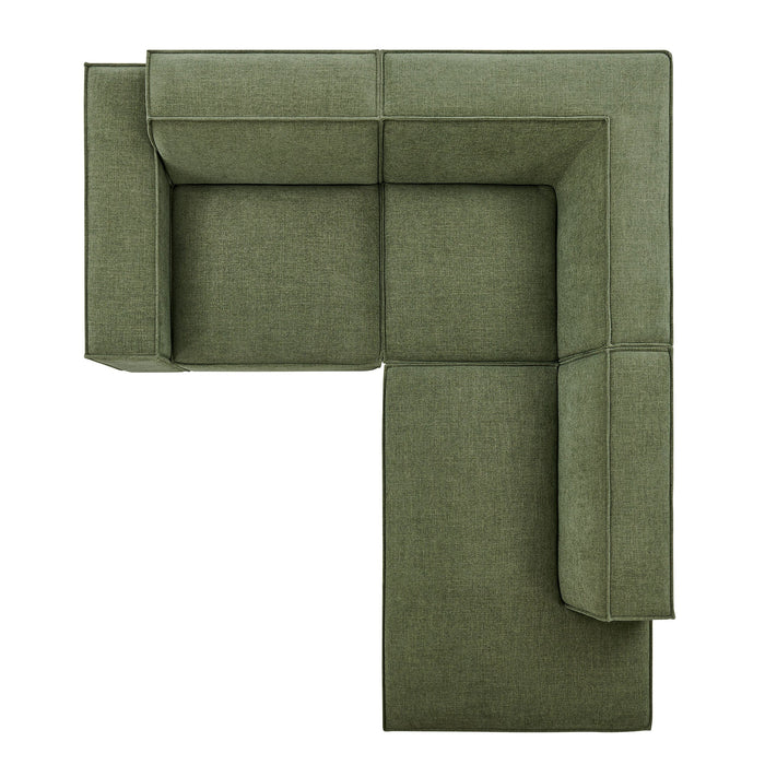 Restore 3-Piece Performance Fabric Upholstered Modular L-Shaped Sectional Sofa by Modway - view 22