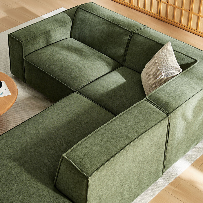 Restore 3-Piece Performance Fabric Upholstered Modular L-Shaped Sectional Sofa by Modway - view 19