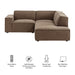 Restore 3-Piece Performance Fabric Upholstered Modular L-Shaped Sectional Sofa sectional sofa back view