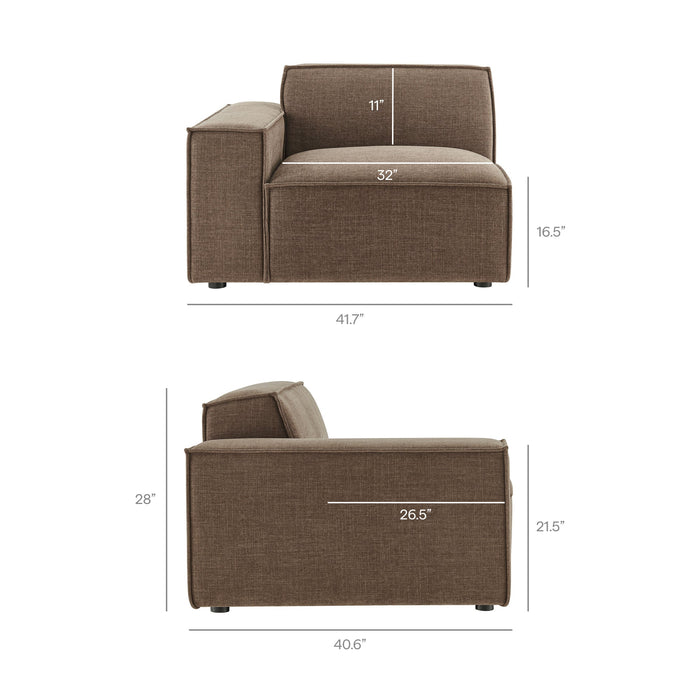 Restore 3-Piece Performance Fabric Upholstered Modular L-Shaped Sectional Sofa sectional sofa