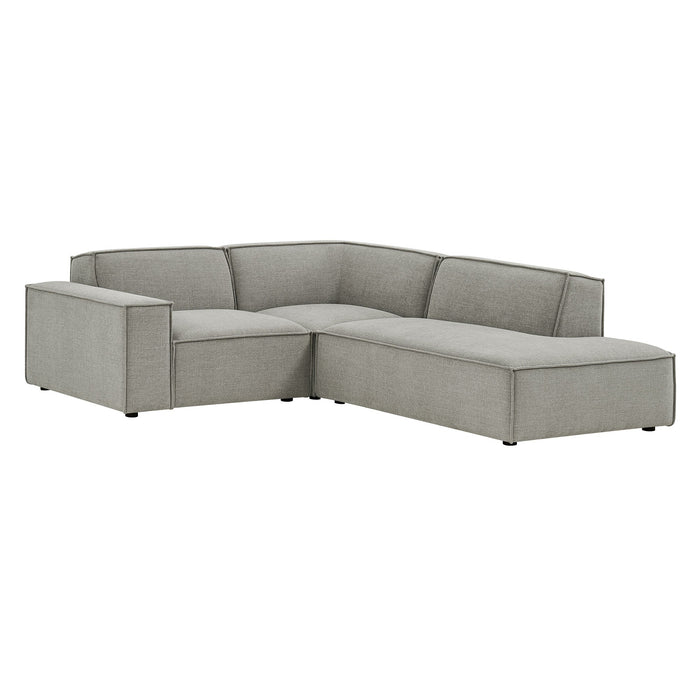 Restore 3-Piece Performance Fabric Upholstered Modular L-Shaped Sectional Sofa sectional sofa detail close-up