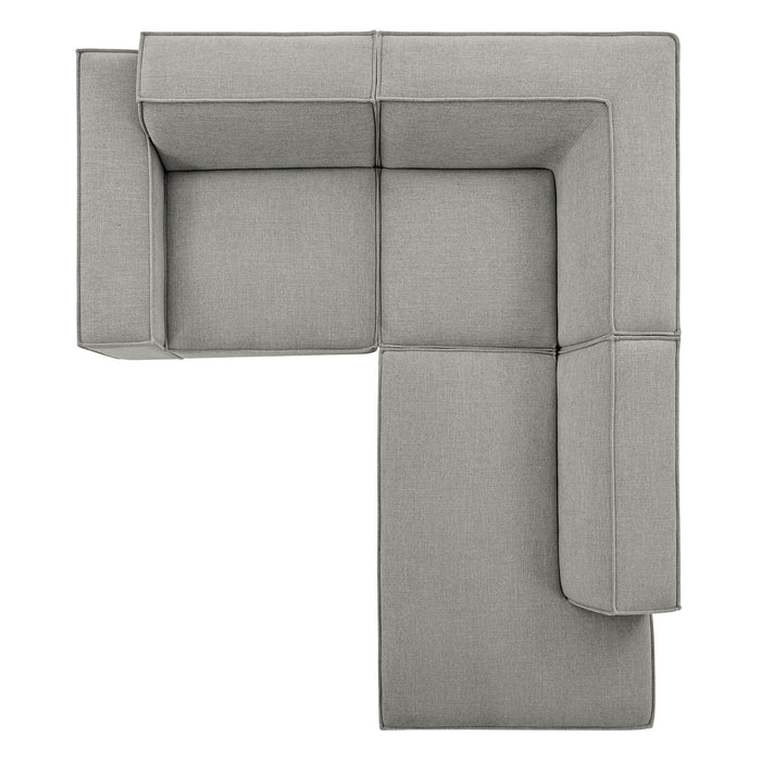 Restore 3-Piece Performance Fabric Upholstered Modular L-Shaped Sectional Sofa sectional sofa lifestyle shot