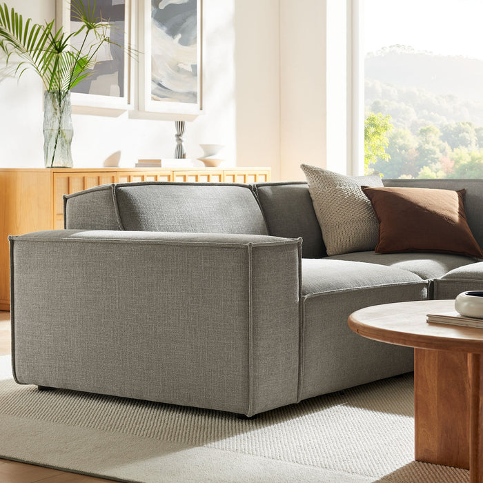 Restore 3-Piece Performance Fabric Upholstered Modular L-Shaped Sectional Sofa sectional sofa side view
