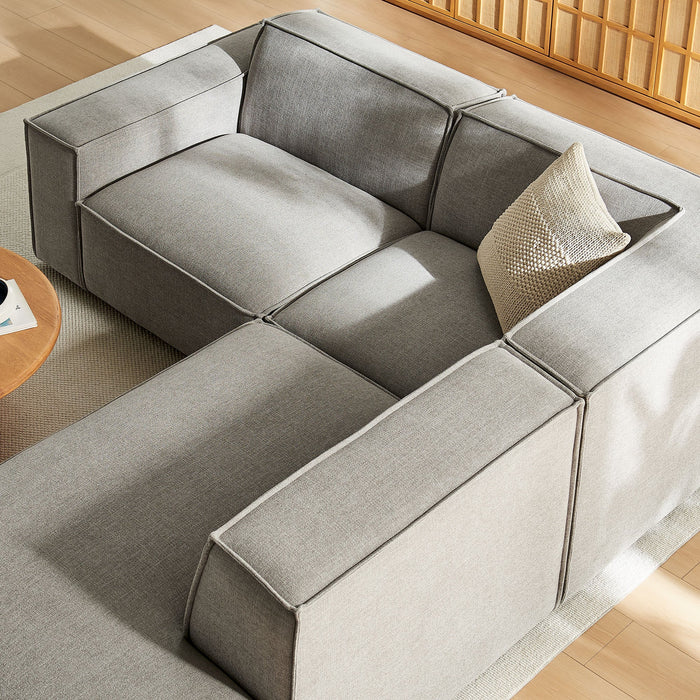Restore 3-Piece Performance Fabric Upholstered Modular L-Shaped Sectional Sofa sectional sofa