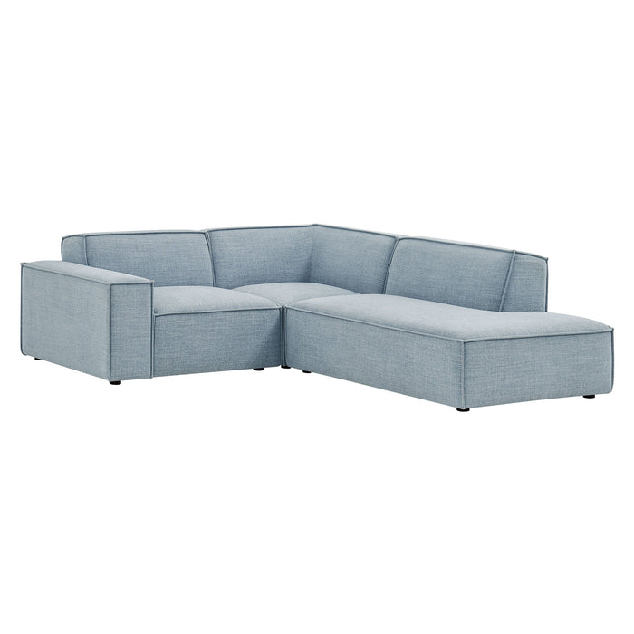 Restore 3-Piece Performance Fabric Upholstered Modular L-Shaped Sectional Sofa by Modway - view 24