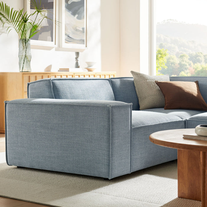 Restore 3-Piece Performance Fabric Upholstered Modular L-Shaped Sectional Sofa sectional sofa back view