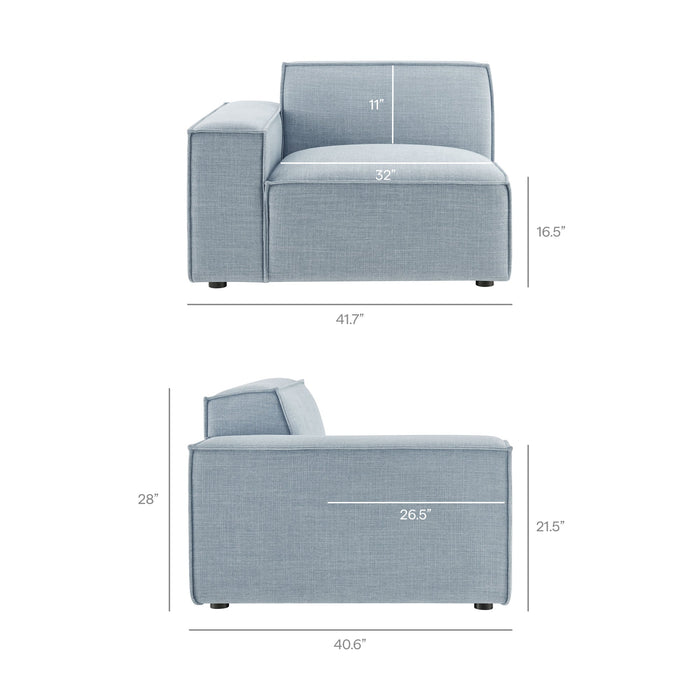 Restore 3-Piece Performance Fabric Upholstered Modular L-Shaped Sectional Sofa by Modway - view 27