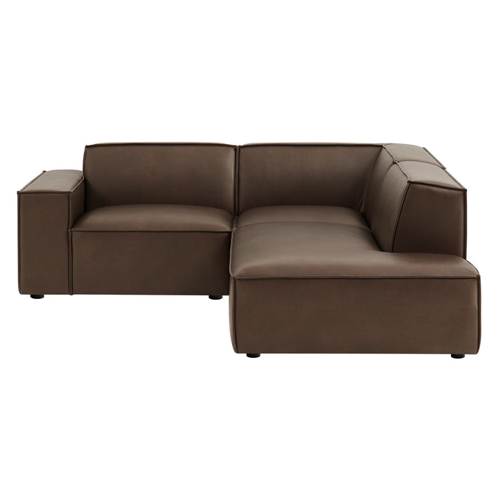 Restore 3-Piece Vegan Leather Modular L-Shaped Sectional Sofa by Modway - view 19