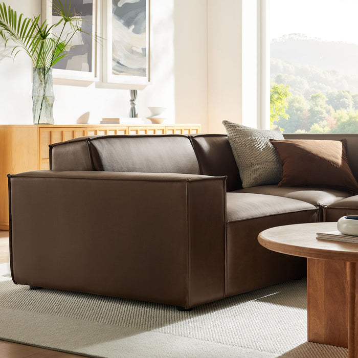 Restore 3-Piece Vegan Leather Modular L-Shaped Sectional Sofa by Modway - view 18