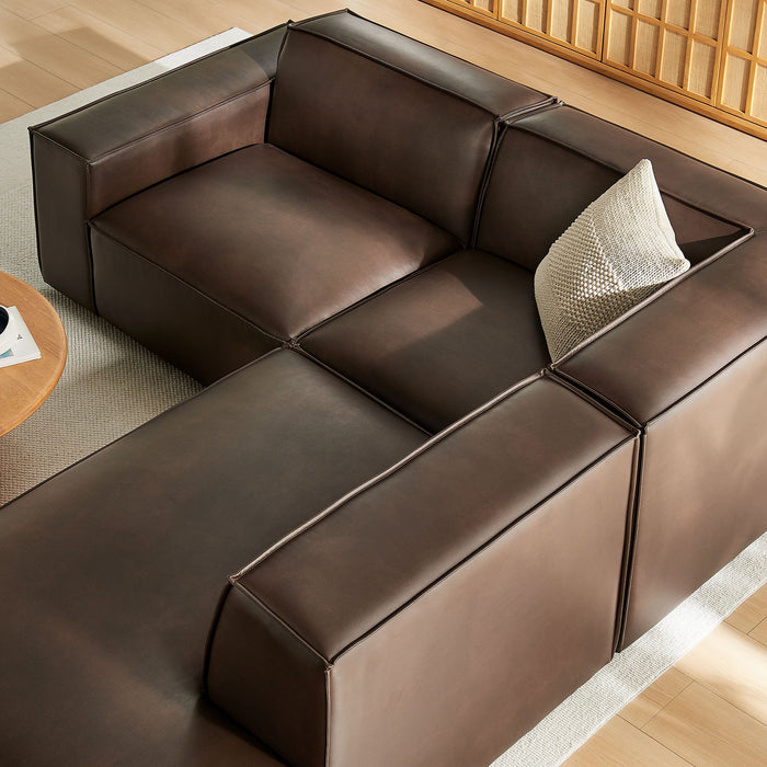 Restore 3-Piece Vegan Leather Modular L-Shaped Sectional Sofa by Modway - view 17