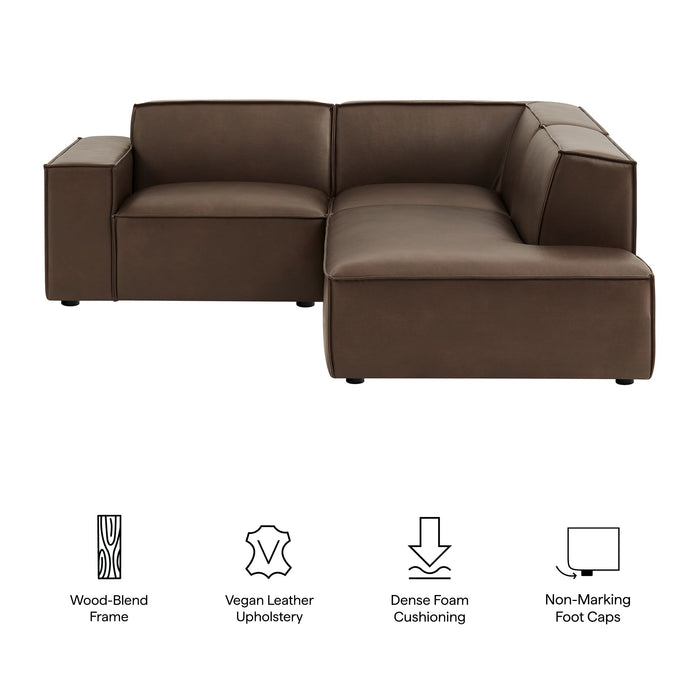Restore 3-Piece Vegan Leather Modular L-Shaped Sectional Sofa by Modway - accessory view