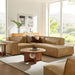 Restore 3-Piece Vegan Leather Modular L-Shaped Sectional Sofa by Modway - front view