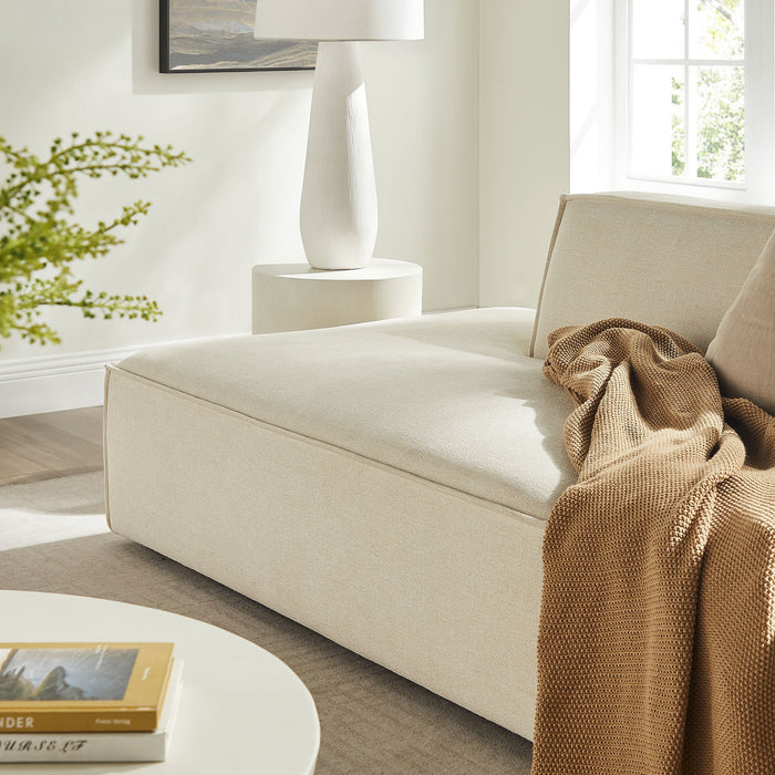 Restore 2-Piece Performance Fabric Upholstered Modular Loveseat Ecru