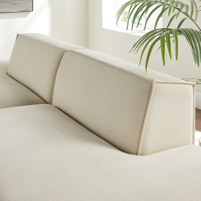 Restore 2-Piece Performance Fabric Upholstered Modular Loveseat Ecru