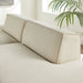 Restore 2-Piece Performance Fabric Upholstered Modular Loveseat Ecru