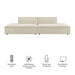 Restore 2-Piece Performance Fabric Upholstered Modular Loveseat Ecru