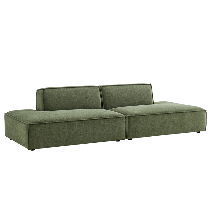 Restore 2-Piece Performance Fabric Upholstered Modular Loveseat Foliage