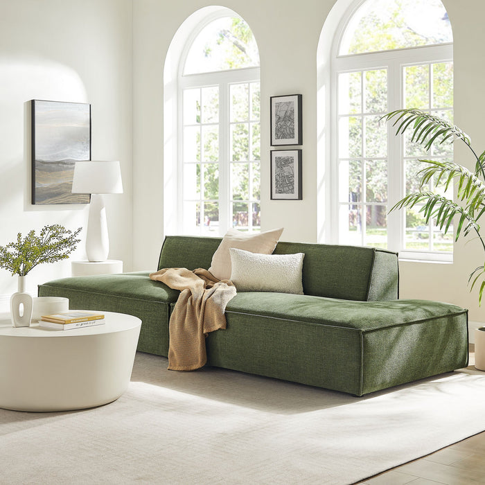 Restore 2-Piece Performance Fabric Upholstered Modular Loveseat Foliage