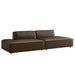 Restore 2-Piece Vegan Leather Modular Loveseat Espresso