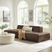 Restore 2-Piece Vegan Leather Modular Loveseat Espresso