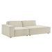 Restore 2-Piece Performance Fabric Upholstered Modular Loveseat Ecru