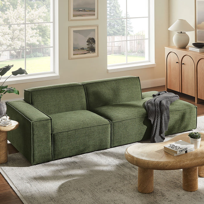 Restore 2-Piece Performance Fabric Upholstered Modular Loveseat Foliage