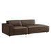 Restore 2-Piece Vegan Leather Modular Loveseat Espresso