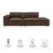 Restore 2-Piece Vegan Leather Modular Loveseat Espresso