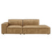 Restore 2-Piece Vegan Leather Modular Loveseat Toast