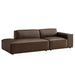 Restore 2-Piece Vegan Leather Modular Loveseat Espresso
