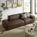 Restore 2-Piece Vegan Leather Modular Loveseat Espresso