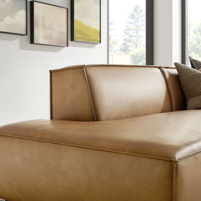 Restore 2-Piece Vegan Leather Modular Loveseat Toast