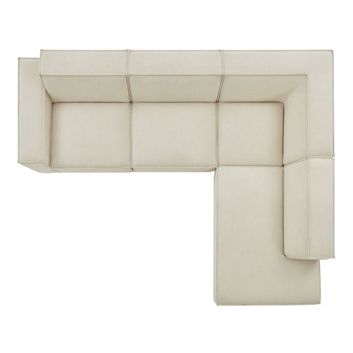 Restore 4-Piece Performance Fabric Upholstered Modular L-Shaped Sofa by Modway - control panel detail