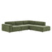 Restore 4-Piece Performance Fabric Upholstered Modular L-Shaped Sofa sectional sofa side view