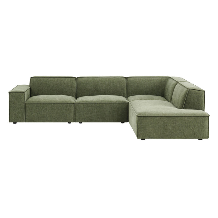 Restore 4-Piece Performance Fabric Upholstered Modular L-Shaped Sofa sectional sofa detail close-up