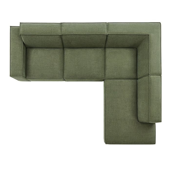 Restore 4-Piece Performance Fabric Upholstered Modular L-Shaped Sofa sectional sofa lifestyle shot