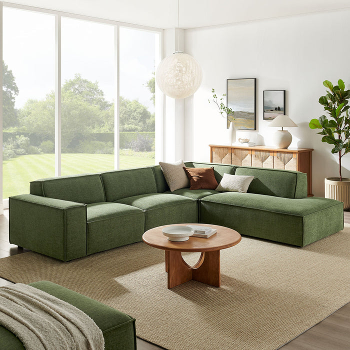 Restore 4-Piece Performance Fabric Upholstered Modular L-Shaped Sofa sectional sofa