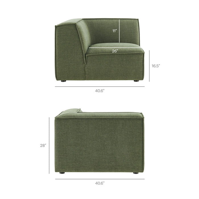 Restore 4-Piece Performance Fabric Upholstered Modular L-Shaped Sofa sectional sofa back view