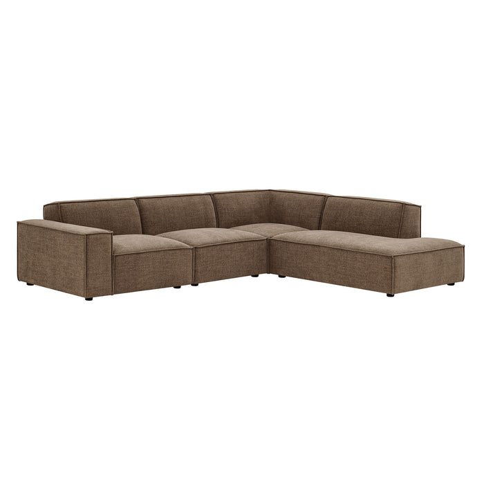 Restore 4-Piece Performance Fabric Upholstered Modular L-Shaped Sofa by Modway - view 26