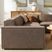 Restore 4-Piece Performance Fabric Upholstered Modular L-Shaped Sofa sectional sofa side view