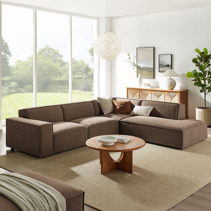 Restore 4-Piece Performance Fabric Upholstered Modular L-Shaped Sofa by Modway - view 25