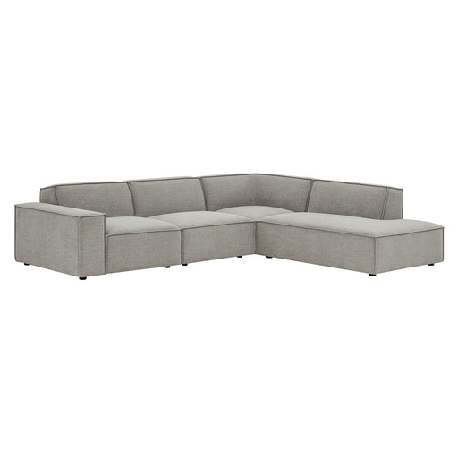 Restore 4-Piece Performance Fabric Upholstered Modular L-Shaped Sofa sectional sofa angle view